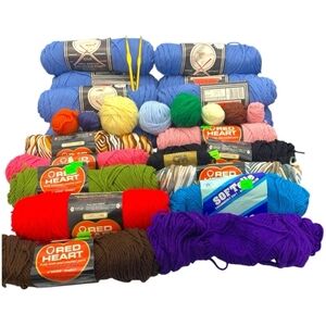 Vintage Yarn Red Heart Karisma SofTelle Various Colors 22 Skeins NEW Crafts